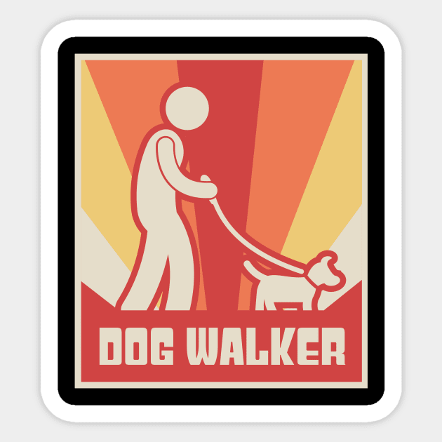 Funny Dog Walking Gift For Dog Walker Sticker by MeatMan